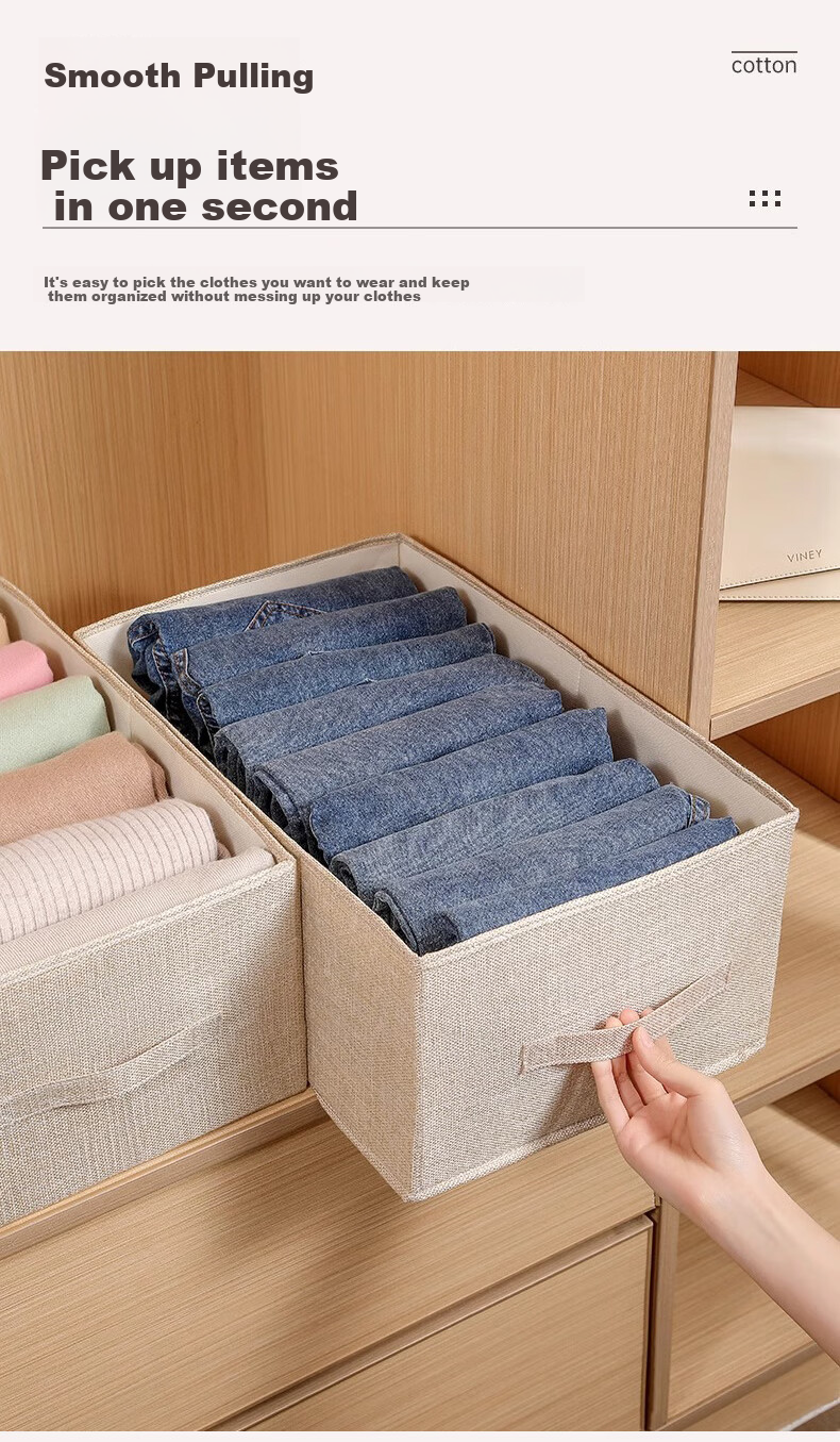 Jinghuisichuang Fabric Storage Box, Clothes And Quilt Organizer, Toy And Clothing Storage Container, Foldable Double-Opening 3