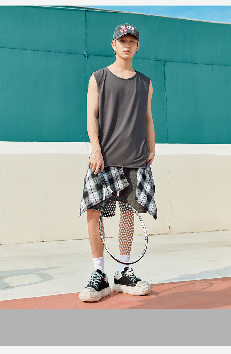 Warrior Quick-Dry Men's Sleeveless Vest Summer American Retro Print Ice Silk Breathable Loose Sports Gym Tank Top YD 14