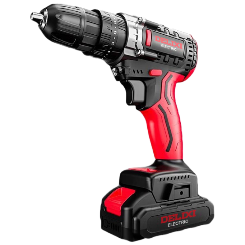 Deli Xidianqi 21V Brushless Impact Drill, Rechargeable Lithium Battery Drill, Multifunctional Household Electric Drill, Household Electric Screwdriver, Dual Battery