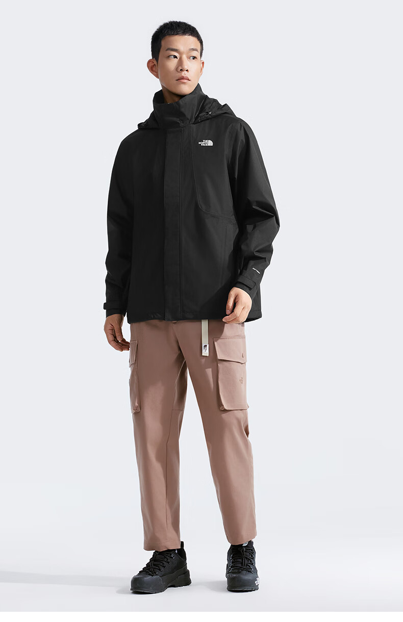 The North Face Men's Outdoor Windproof Single-Layer Hard Shell Jacket 8AUM, Gravel Sand/AWA, XL 3