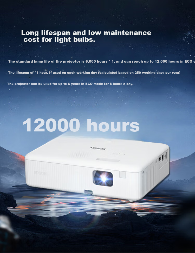 Epson CO-W01 Office Projector Home And Commercial Projector Recommended for Online Classes Portable Smart Theater (3000 Lumens High Definition Two-Year Warranty) 10