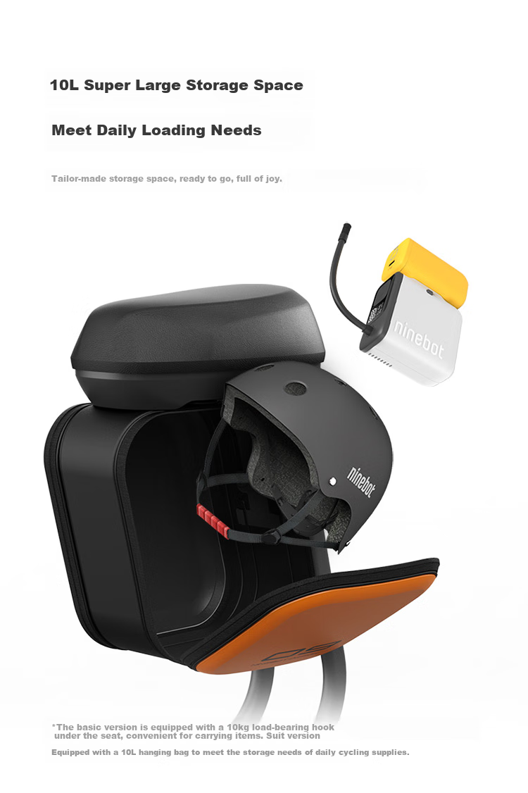 Ninebot Electric Scooter Multifunctional Seat with Storage Box Bag, Only Suitable for F Series 5
