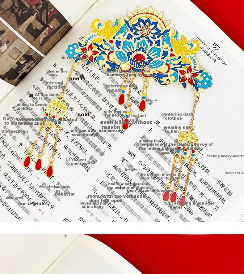 Ouliwen Chinese-Style Metal Phoenix Crown Bookmark, High-Quality Cultural And Creative Gift Box, Creative 3D Beijing Souvenir Gift Box Set, Phoenix Crown And Hairpin Two-Piece Set 10