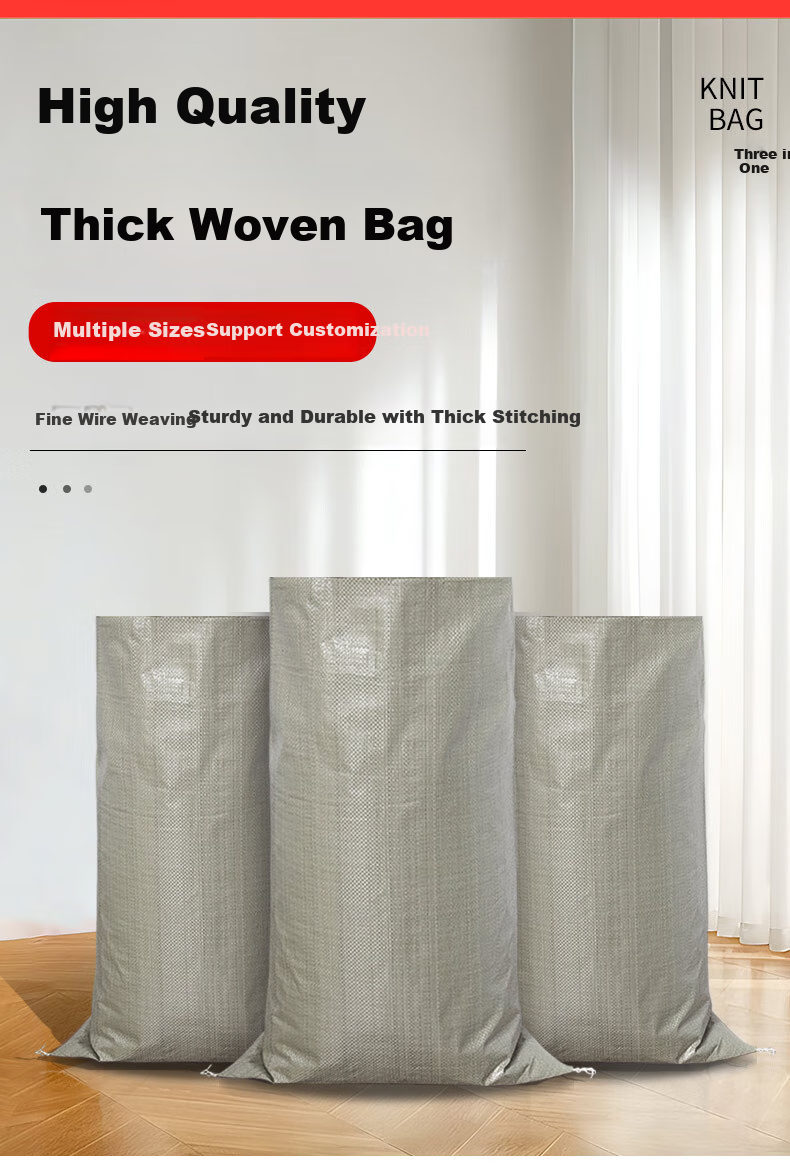 Keruier Extra Large Waterproof Woven Bag with Inner Membrane, Snake Skin Bag with Inner Lining, Moisture-Proof Fertilizer Feed Urea Bag, Double-Layer Thickened Moving Packing Bag, Express Delivery Package Bag 1