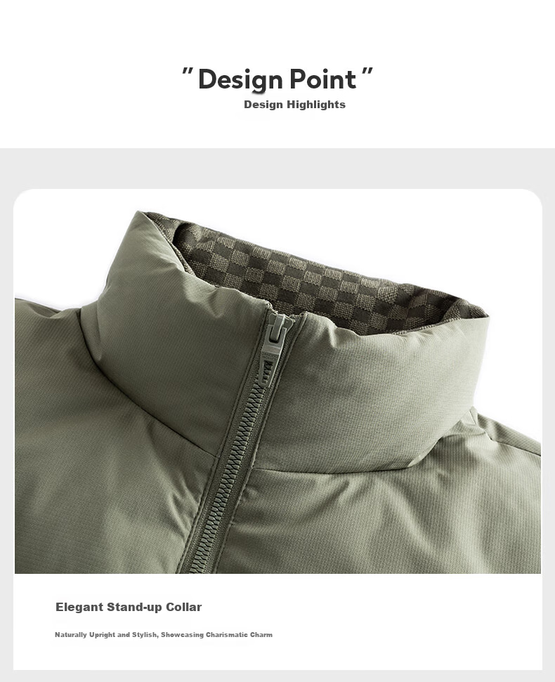 DANCING WOLVES [Windproof And Warm] Fashionable Stand-Collar Thick Versatile Men's Jacket, Thick down Coat, 001 Black, Size 185 5