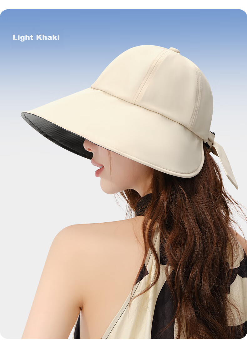 CACUSS Sun Protection Hat for Women, Summer Wide Brim Black Gel Sun Hat, Outdoor UV-Resistant Cap, Black 9