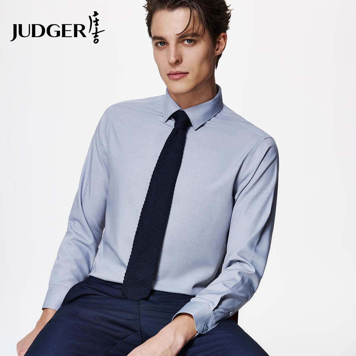 Judger [Linen Breathable] Men's Shirt, Long Sleeve, Spring And Autumn, High-End Feel, Lightweight, Breathable, Skin-Friendly, Soft, Crisp, Smooth Dress Shirt