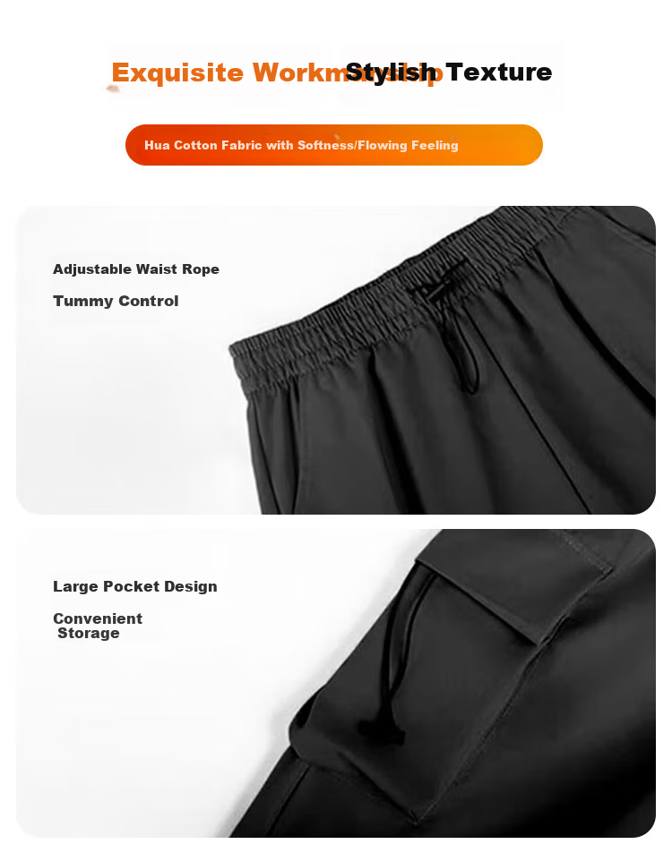 FitonTon Women's Spring Parachute Cargo Pants, High-Waisted Wide-Leg Trousers, Slimming Straight-Leg Drawstring Casual Sports Pants for Women S 7