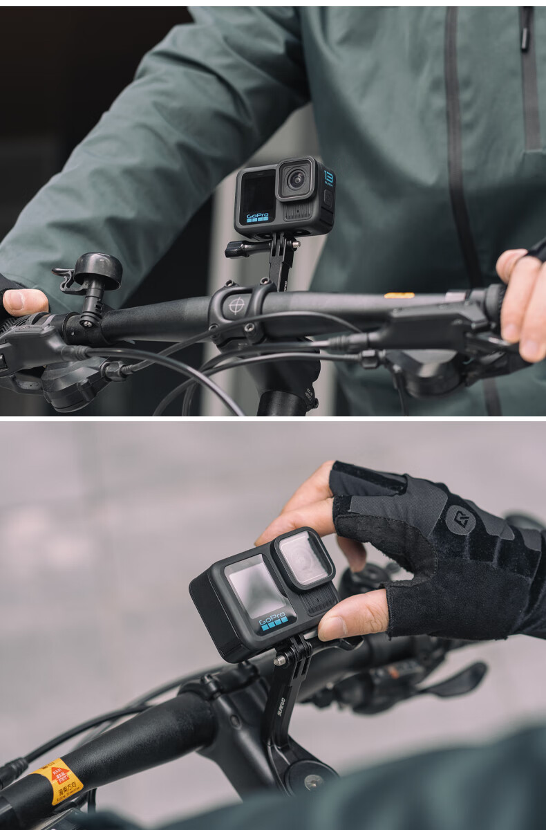 SUREWO Action Camera Bicycle Bowl Mount with Handle, Center Stand, Compatible with GoPro 13, DJI Action 5 Pro/6/4, Bicycle Mount Base, Nano Shooting Accessory 5