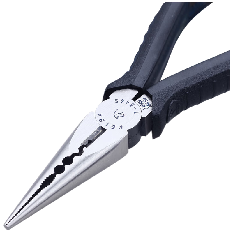 KEIBA Japanese Imported Needle-Nose Pliers, Electrician's Long-Nose Pliers, Terminal Crimping Pliers, Cutting And Bending Pliers T-346S
