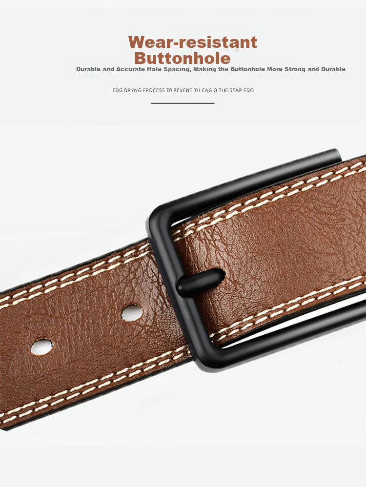 HALFEEL Men's Leather Belt Pin Buckle Waistband, Versatile Denim Trouser Belt for Young And Middle-Aged Men, Military Training Pants Belt, Business Wear-Resistant Durable Gift 9