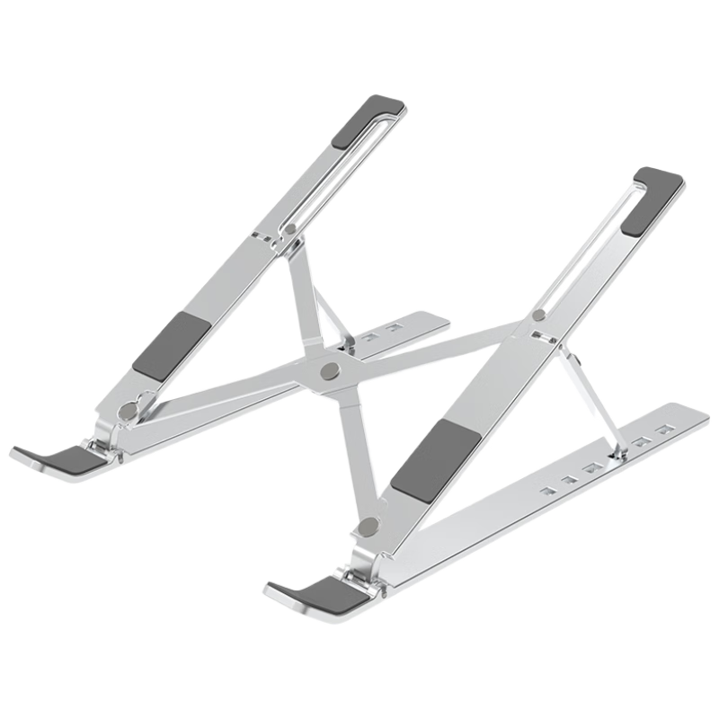ATSCORE Laptop Cooling Stand, Aluminum Alloy Foldable Portable Vertical 6-Level Adjustable Desktop Riser, Collapsible Ergonomic Multi-Purpose Support Stand