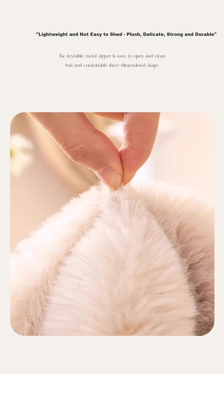 AVIVI Sofa Cushion, Winter Plush Pillow, Instagram-Style Backrest Pillow, Lumbar Support Pad with Pillow Core, 45*45 Cm, Milk Coffee Color 4
