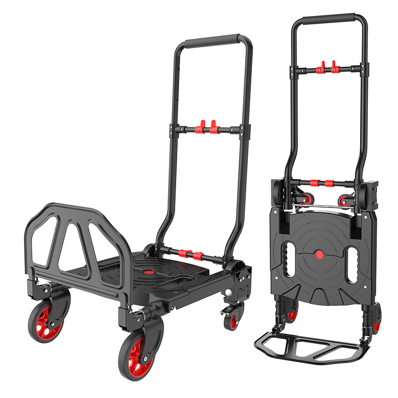 DU PONT Nai'an Series Flatbed Cart, Foldable Hand Truck, Household Moving Trolley, Dual-Purpose Cart, Load Capacity 300 Ji