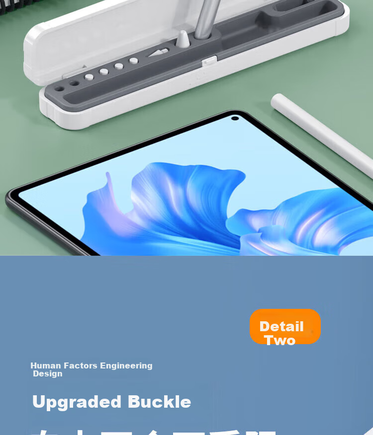 ESCASE Capacitive Stylus Storage Case, Suitable for Huawei Handwriting Magnetic M-Pencil 3, Star Flash Stylus, Touch Pen, Soft Silicone, Fully Enclosed, Shockproof Storage Case, Gray 7