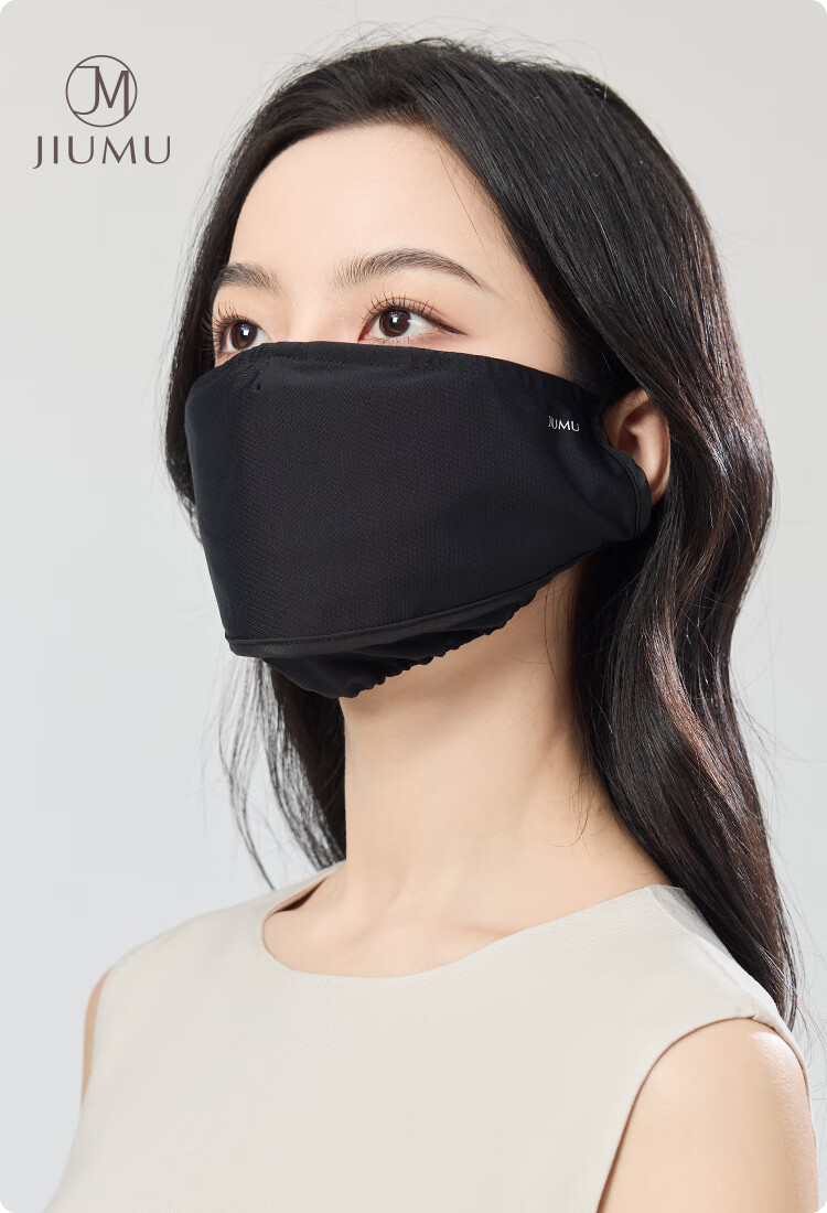 JIUMU Ice Silk Sun Protection Face Mask for Women, Summer UV Protection Sunshade Cycling Hiking Breathable 3D Full Face Sun Protection Mask 1