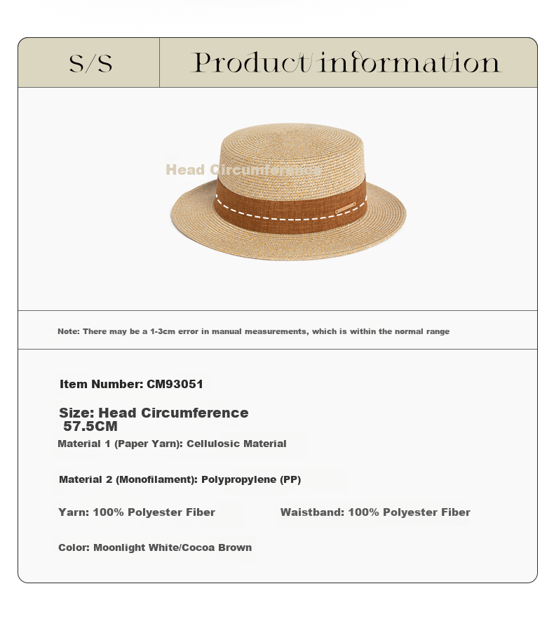 FANCET Flat-Top Straw Hat for Women, Summer Lightweight Luxury Elegant Sun Hat, Beach Vacation Sandal Straw Hat, Japanese-Style Woven Straw Hat 9
