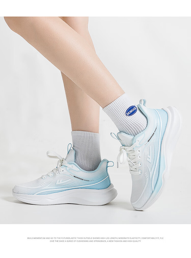 Warrior Official Women's Summer Flyknit Sports Shoes 2026 Women's Running Shoes White Pink (Leather) Size 37 14