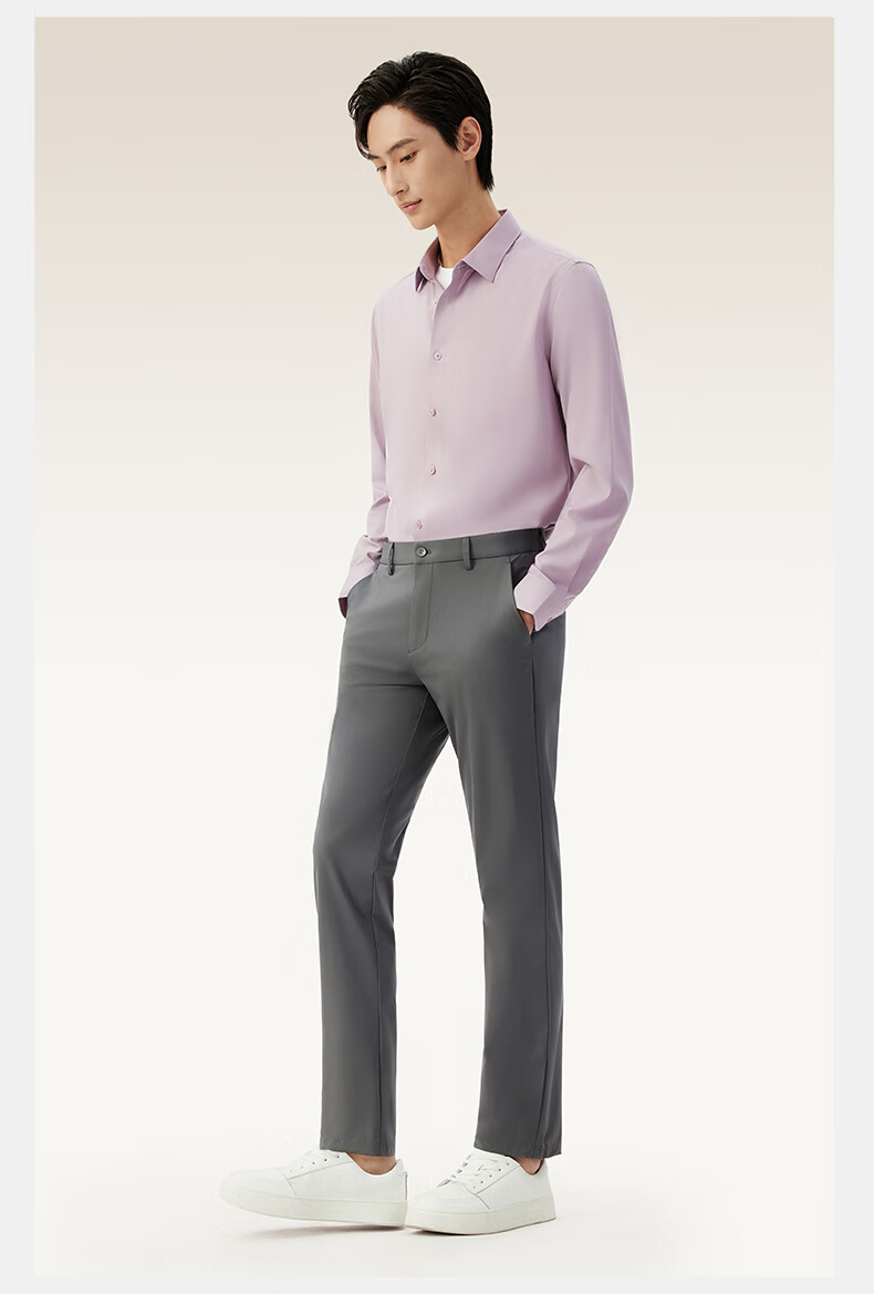 Hodo [Light Cloud Shirt] Modal Silk Blouse, Men's Long-Sleeve Casual Shirt, Wrinkle-Free Dress Shirt 29