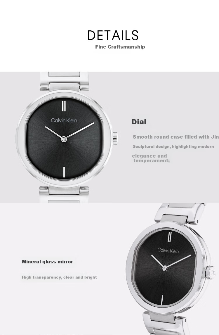 Calvin Klein CK Elegant Steel Strap Quartz Women's Watch, Goddess Day New Year Gift 25200251 4