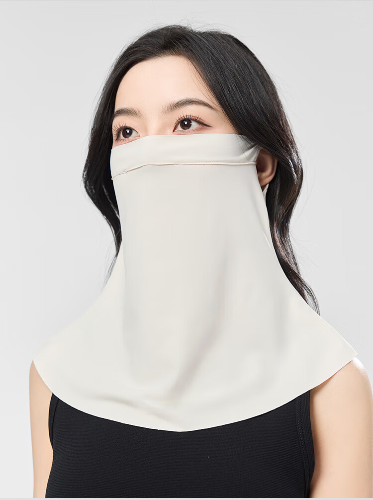 JIUMU Ice Silk Sun Protection Face Mask for Women, Summer UV-Resistant Sunshade Veil, Neck Guard for Driving, Breathable Full-Face Mask 8