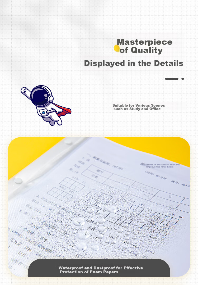 COMIX A4 Creative Honor Certificate Storage Album, Birthday Gift Photo Album for Primary School Students' Certificates Collection, Children's Large Picture Work Preservation Loose-Leaf Memory Book, DS-321 3