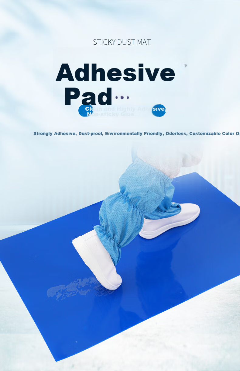 Andatong Dust-Collecting Mat, Workshop Dust-Sticking Pad, Removable Shoe-Soil Dust Mat, Laboratory Clean Room Floor Mat, Disposable Entrance Doorway Mat, 60*90cm/30 Pieces 1