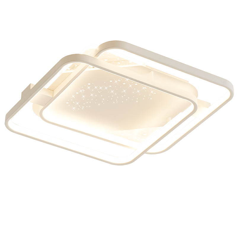 NVC Ceiling Light, Living Room Main Light, Smart LED Lighting, Nordic Modern High CRI Lighting Fixture - Baixingyu Square Light