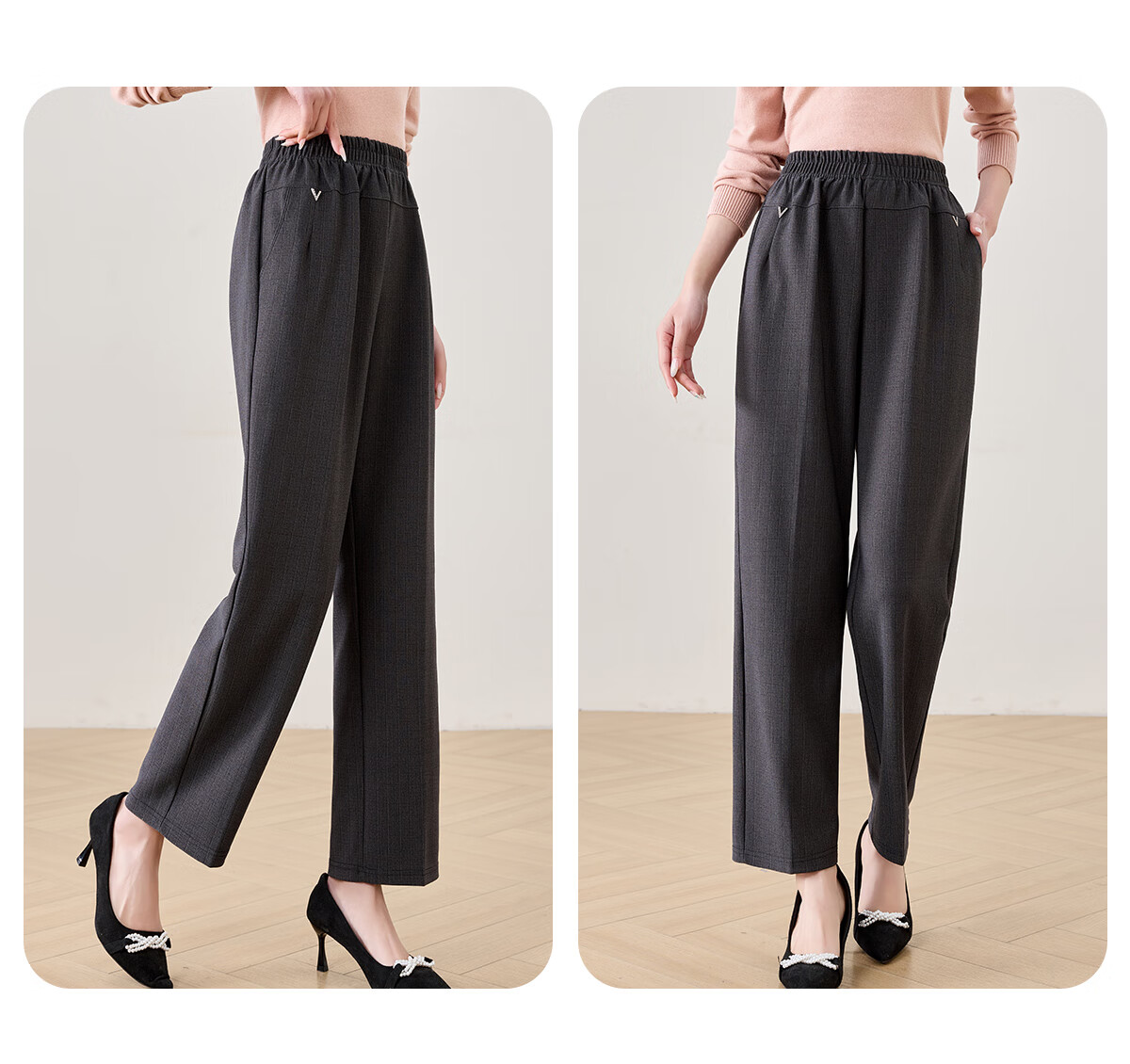 YUZHAOLIN Middle-aged and Elderly Women's Spring and Autumn Long Pants Casual Pants for Moms Y51X060 10