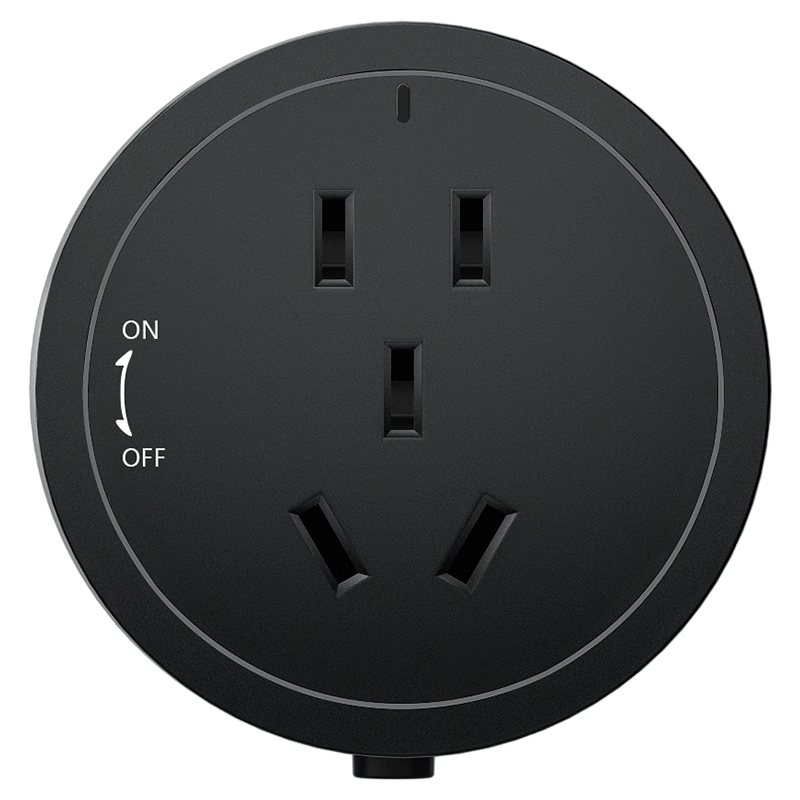 DELIXI Track Socket, Fourth Generation Movable Wall-Mounted Power Strip [Upgraded], Black Five-Hole Adapter