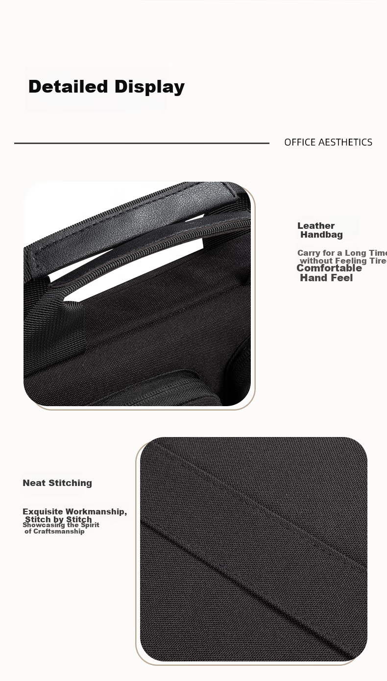 WOMT Inkless Laptop Bag, Handheld, Suitable for 13/14-Inch Laptops, Compatible with Apple, Huawei MateBook, Lenovo Xiaoxin, HP, ASUS, Xiaomi, Business Briefcase for Men And Wome 7