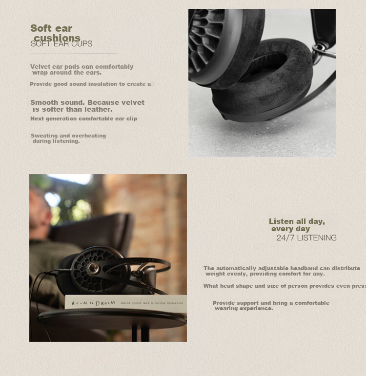 MEZEANTONIO (Meze) Meze Audio 105 AER Headphones, Lightweight Open-Back Dynamic Wired HIFI Music Headphones 2