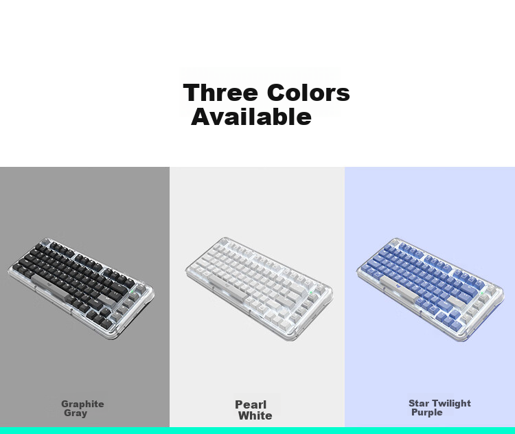 Logitech ALTO KEYS K75M Amber Series AI Customizable Wireless Mechanical Keyboard, Hot-Swappable Marble Switches, Blue And Purple, 104 Keys 3