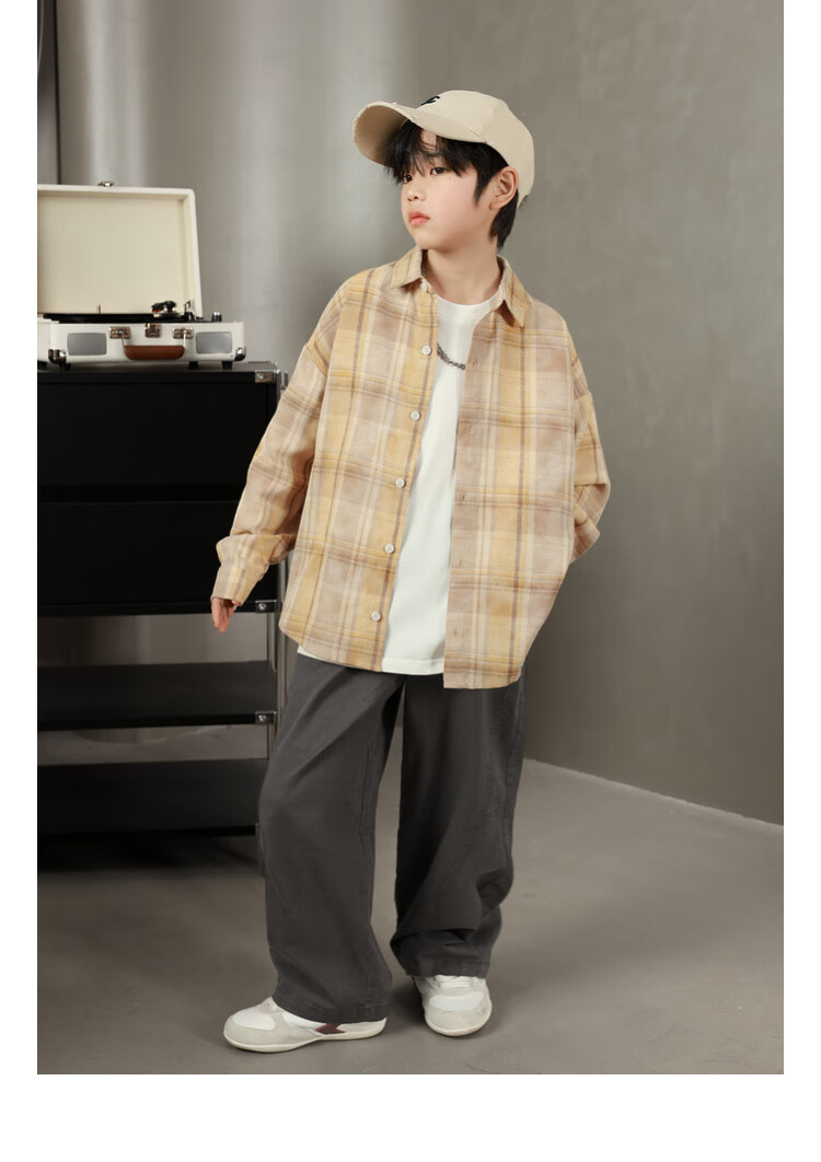LUSON Chen Da Zhu Boys' Shirt, Spring And Autumn 2025 New Style, Boys' Casual Jacket, Children's Lightweight Early Autumn Shirt, New Year's Outfit 17