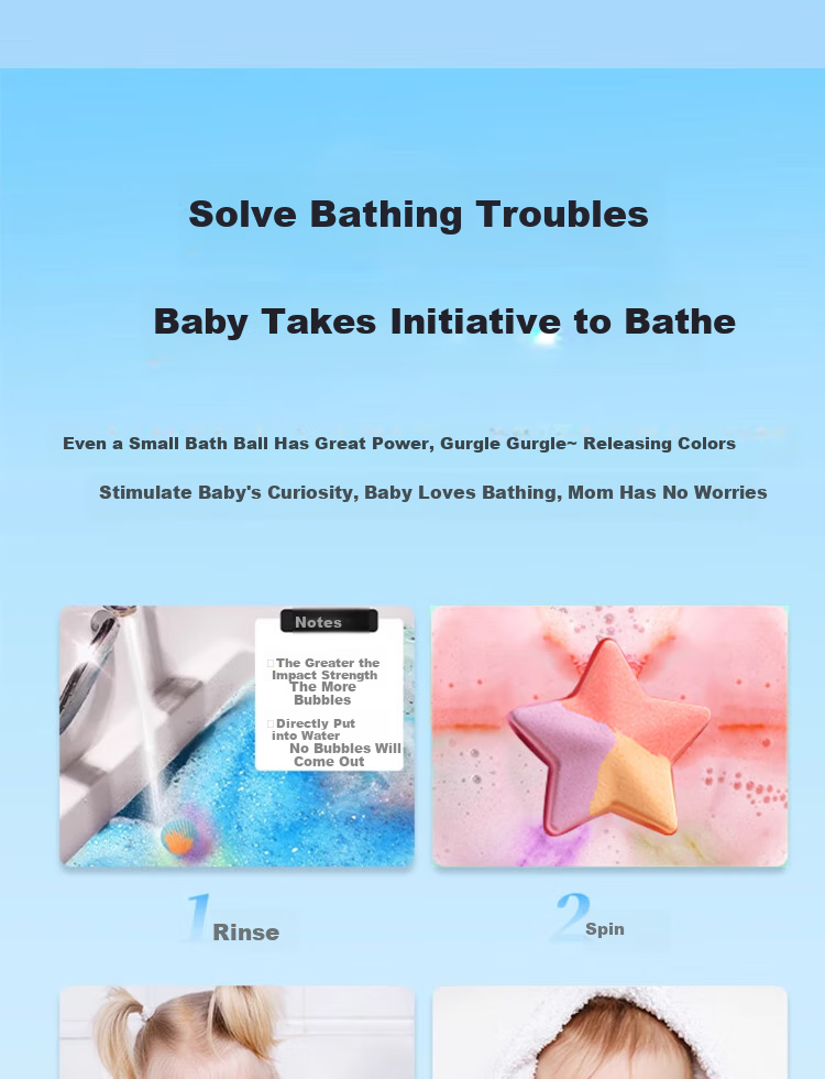 DOCTOR MA Children's Bath Bombs, Baby Bath Balls, Bubble Bath, Multi-Bubble Baby Bath Salt Balls, Pack of 6 11