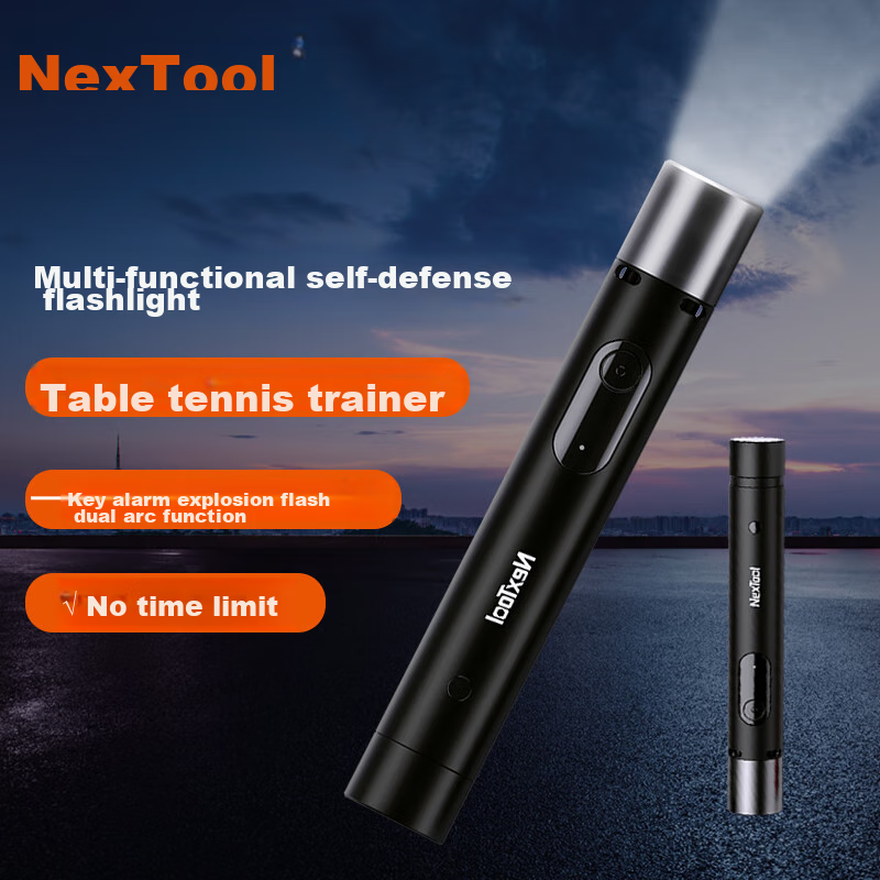 NexTool Thunderbolt Dual-Arc High-Intensity Self-Defense Flashlight, Outdoor Portable One-Key Sound And Light Alarm, Type-C Emergency Light