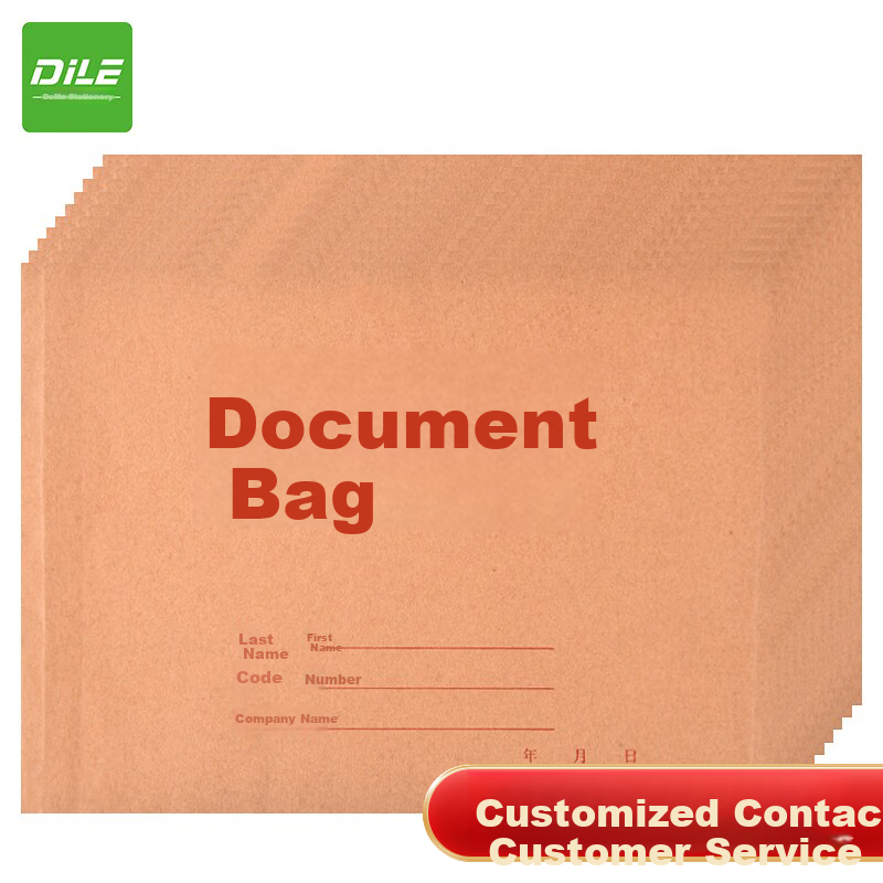 DiLe Thick Horizontal Kraft Paper File Folders, Customized Bid Document Envelopes, Contract And Document Folders, Pack of 10, Office Supplies, 1447