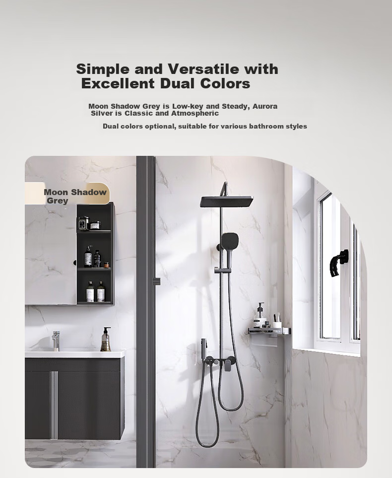 HEGII Shower Head D20, Copper Alloy Descaling Self-Cleaning Storage Shower Head HMF951-333 6