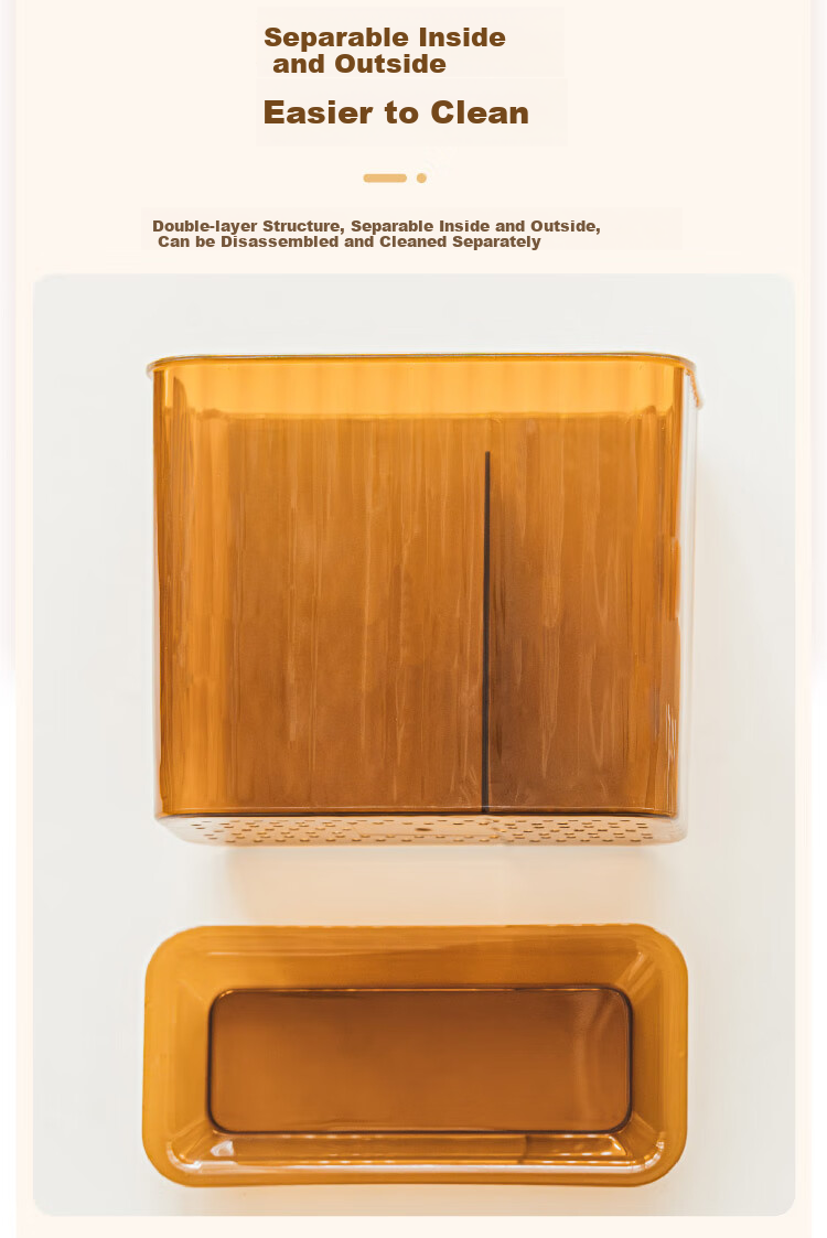 Shuke, Chubby Orange Chopstick Holder Storage Box, High-End New Design for Home Use, Wall-Mounted Kitchen Utensil Organizer with Draining Functio 5