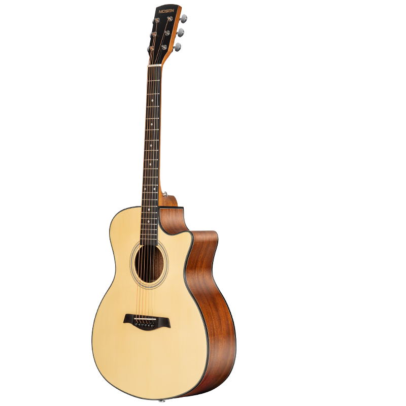 MOSEN GA40 Spruce Folk Guitar for Beginners, Matte Finish 40-Inch Acoustic Guitar in Natural Wood Color