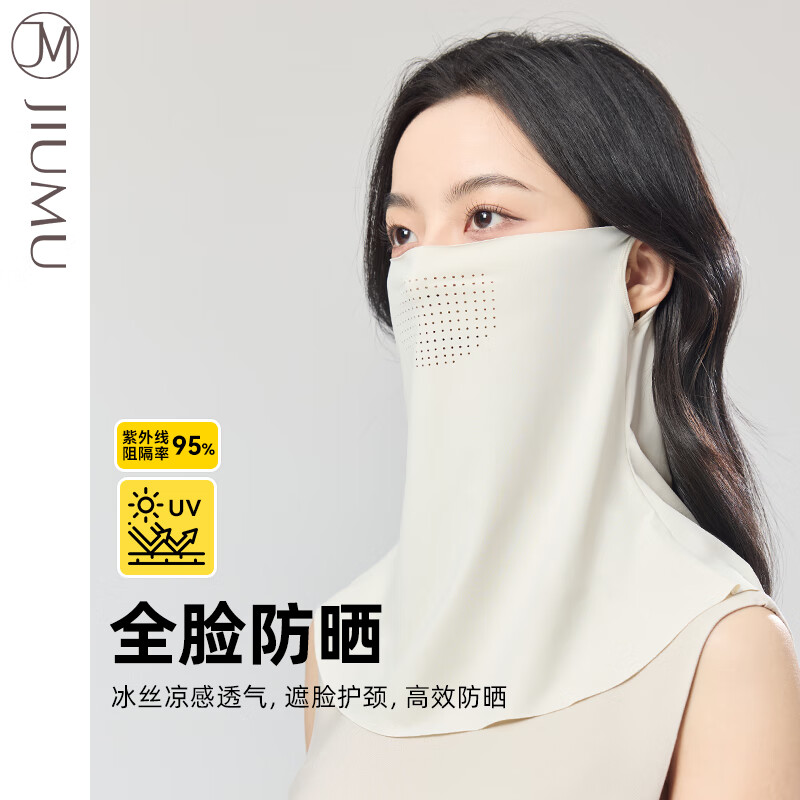 Базовая маска для защиты от солнца JIUMU Ice Silk, летняя солнцезащитная вуаль с защитой от УФ-излучения, защита шеи для вождения, дышащая полнолицевая маска