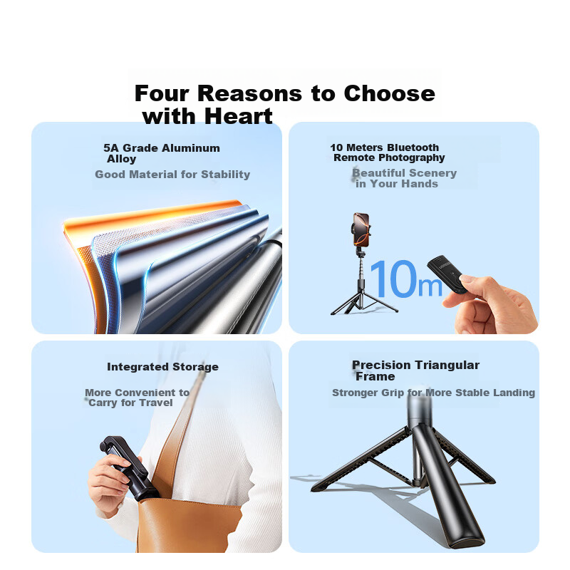 UGREEN Selfie Stick Tripod, Handheld Selfie Gadget, 360-Degree Photography, Portable Handheld Multi-Functional Anti-Shake Floor Stand for Live Streaming, Aluminum Alloy, Suitable for Apple IPhone 18 And Xiaomi