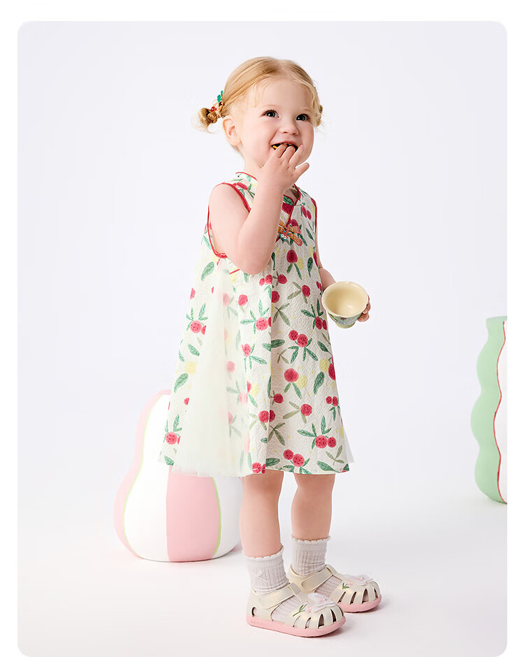 BALABALA Children's Dress, Girls' Skirt, Baby Princess Dress, 2025 Summer Collection, Chinese Style, Exquisite, 208225111009 15