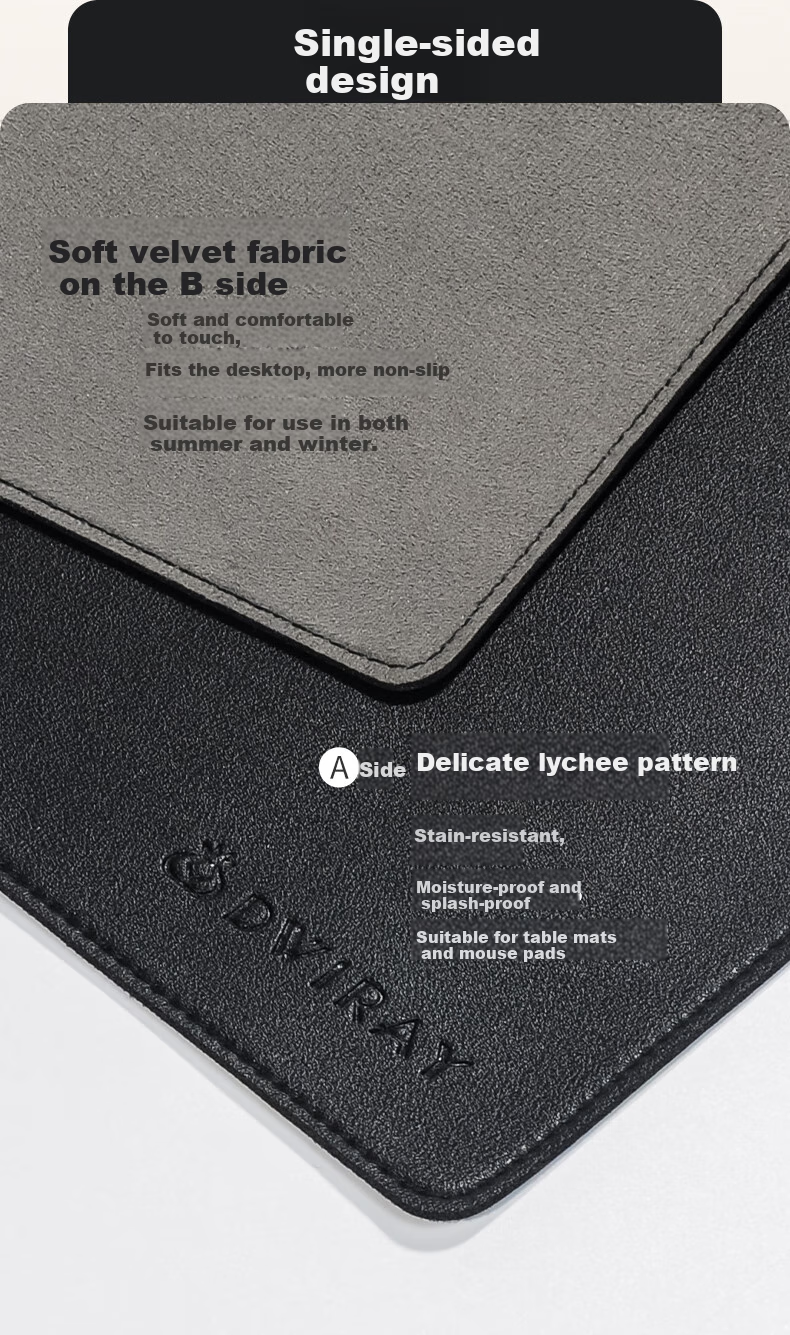 DiyiGongfang Extra Large Mouse Pad, Desk Mat, Laptop Mat, Office Pad, Gaming Mouse Pad, Desktop Mat, Writing Pad, Desk Mat, Leather Business Stitches, 1200X600mm 3