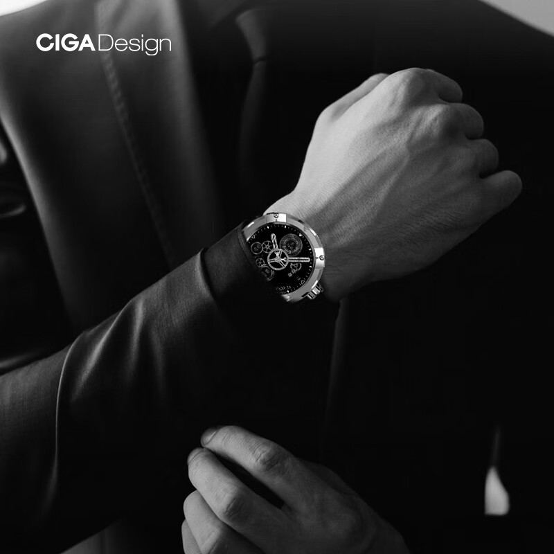 Умные часы CIGA Design Jijia Multifunctional Watch, Huawei Movement, Cyber Armor Black, с функцией спортивного мониторинга