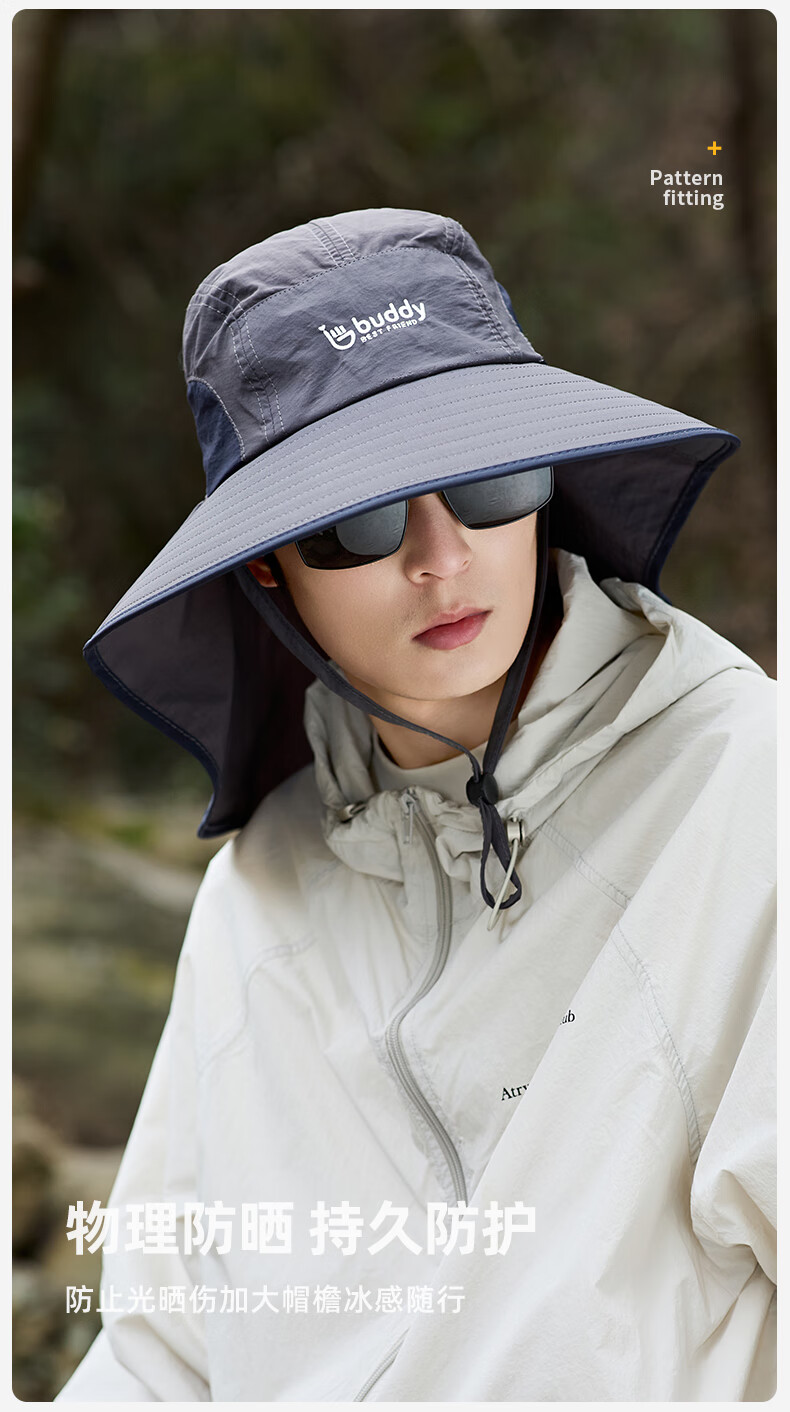 GRGN Sun Protection Hat for Men, Sun Visor Hat, Fishing Hat, Hiking Hat, Sun Hat, Outdoor UV Protection Wide Brim Hat for Me 3