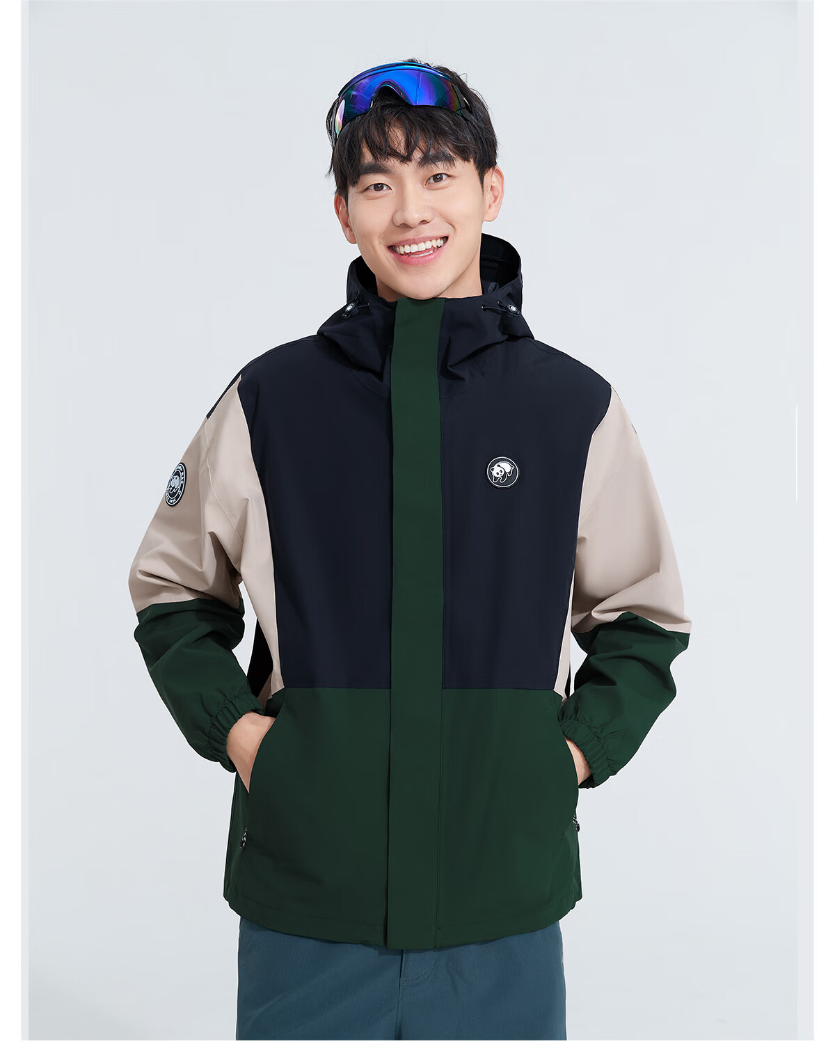 Panda Camel Series Yunxi Single-Layer Waterproof Windproof Outdoor Mountaineering Jacket for Men and Women 8640, M 29
