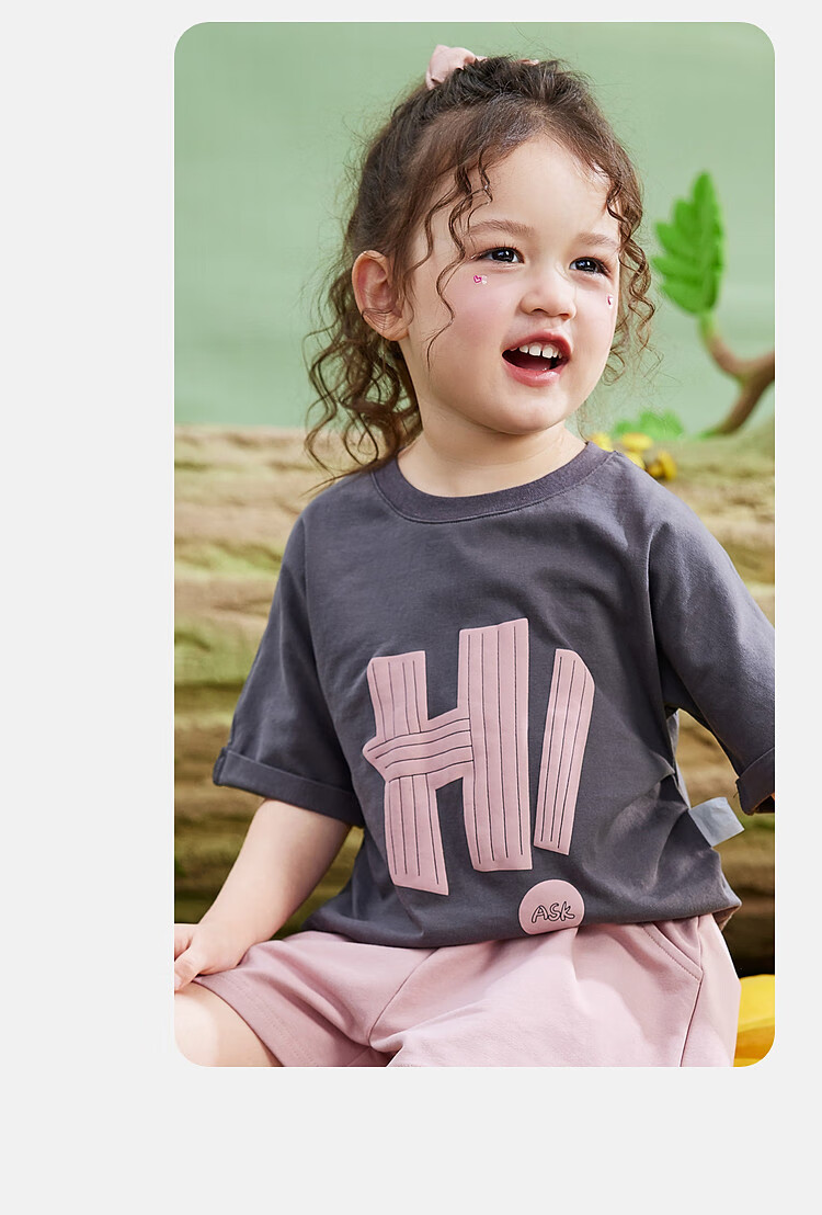 ASK JUNIOR Children's Running Sports Set, Girls' Summer Outfit with Printed Design, Toddler And Baby Two-Piece Set Including Short-Sleeve Top And Shorts 15