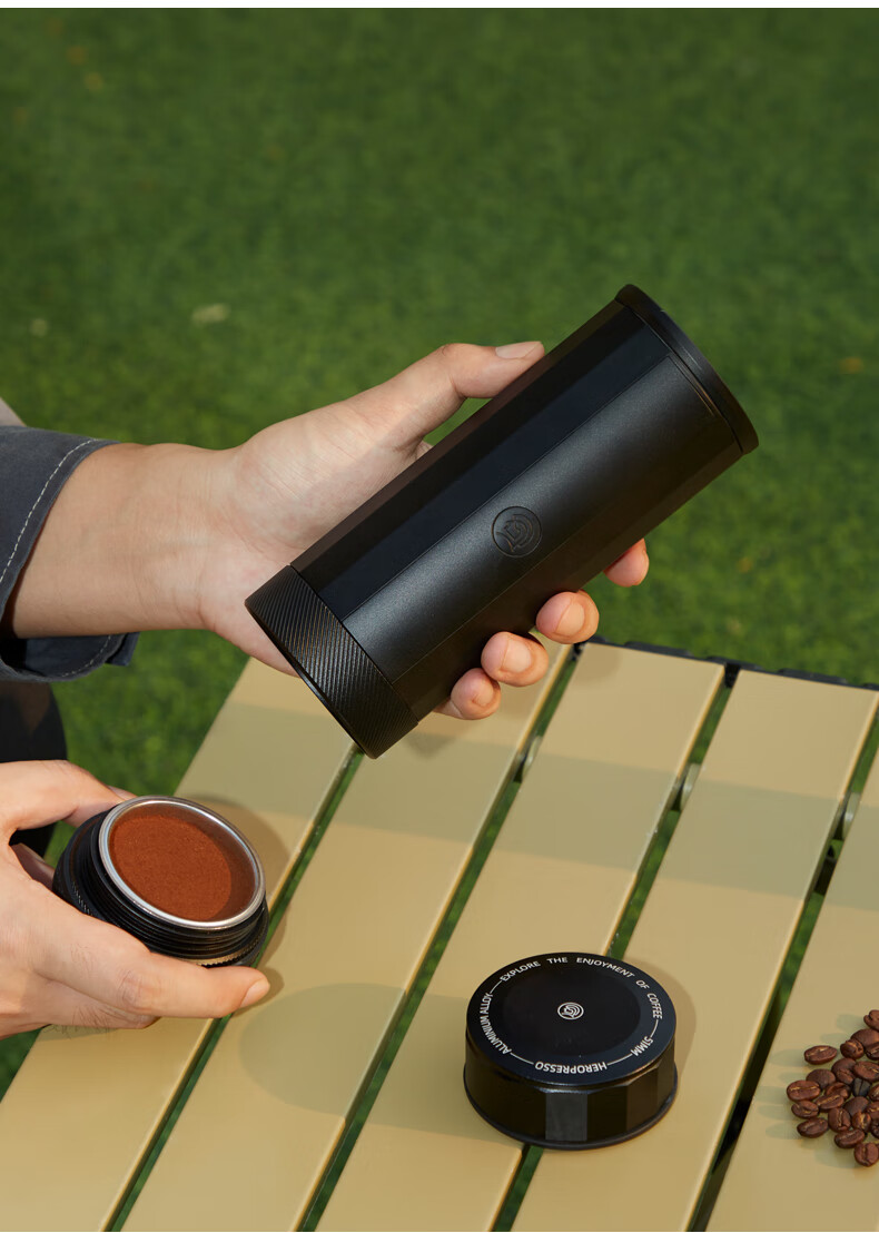 Hero Yicui Professional Edition Portable Espresso Coffee Machine Grinder Set for Outdoor Travel 12