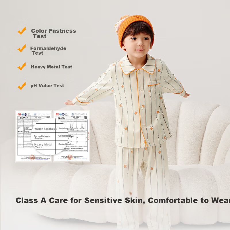 BALABALA Children's Pajama Set, Boys And Girls Spring Home Wear [Ninigogo IP] 208925171201